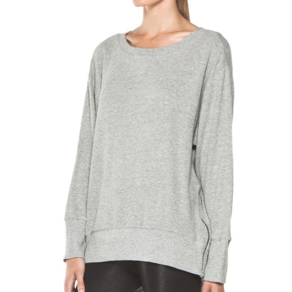 𝅺CURRENT / ELLIOT The Side Zip Stadium Sweatshirt Sz 2 - Picture 2 of 7